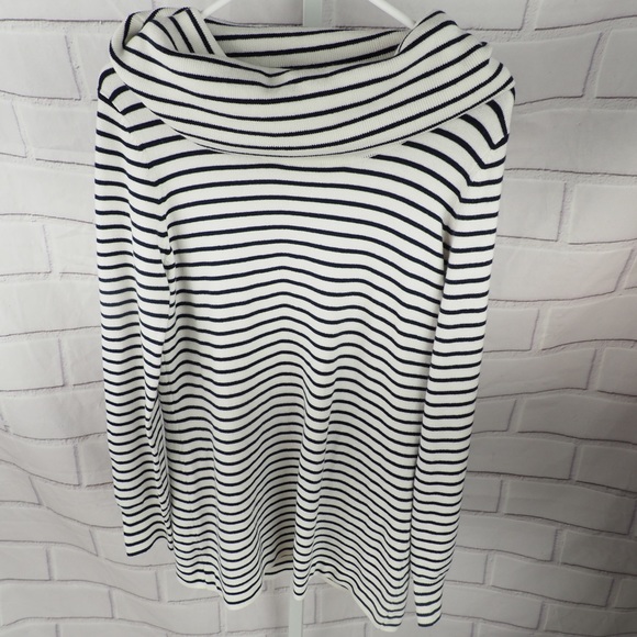 French Connection Large striped cowlneck soft sweater - Picture 6 of 9